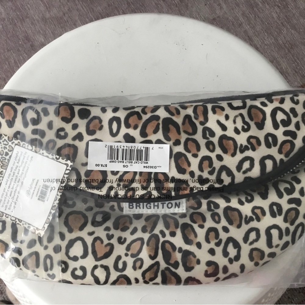 Brighton Wild Cat Leopard Crossbody Belt Fanny Pack Bag New w/Tags
